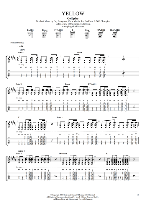 How to Play ‘Yellow’ by Coldplay on Guitar: A Step-by-Step Guide